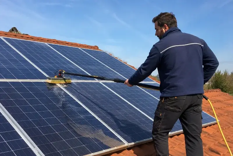Nettoyage et entretien de panneaux solaires au Martinet